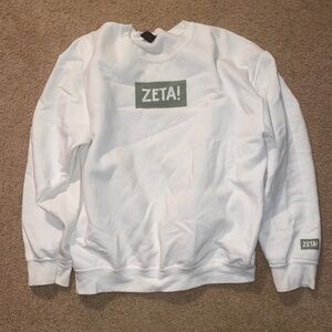 White zeta! Daily Drills sweatshirt